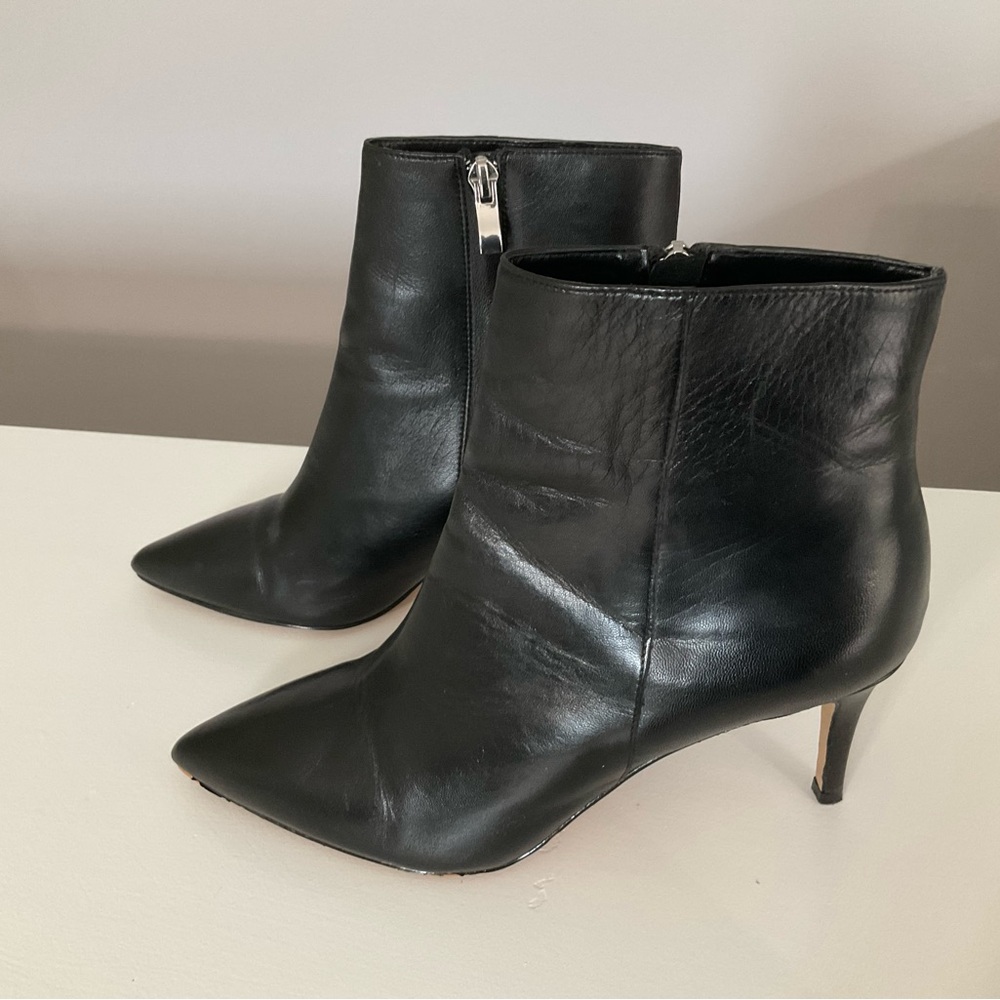 Women's Halogen - Black UpperAnkle Leather Booties - Sz 8.5